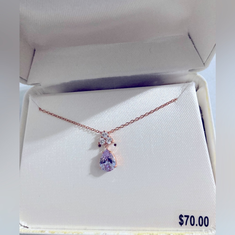 Rose Gold CZ Necklace